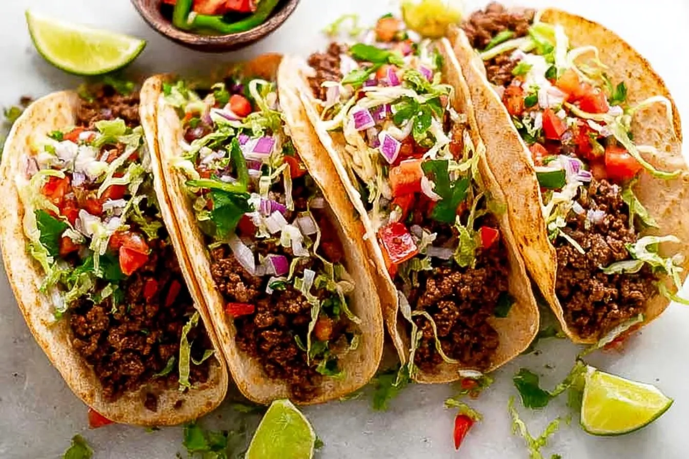 Delicious Beef Tacos Ready to Serve