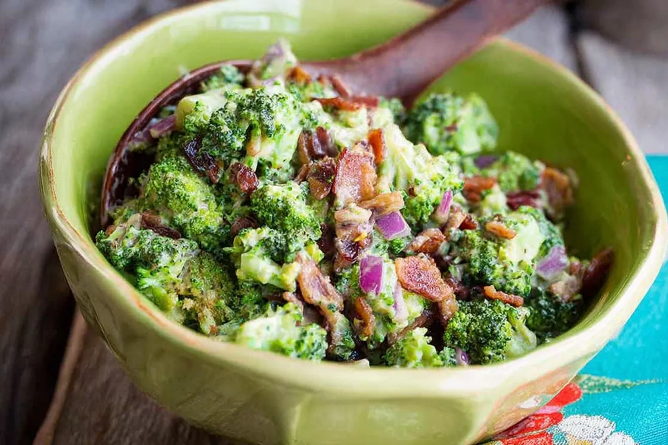 Delicious Broccoli Salad with Bacon Ready to Serve