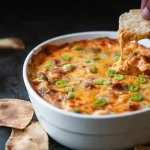 Buffalo Chicken Dip Served in a Cheesy Meltdown