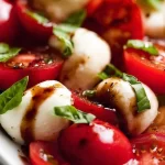 Caprese Salad with Fresh Ingredients and Colorful Presentation