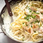 Delicious Chicken Alfredo on a Plate