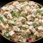 Delicious Chicken Salad Sandwich on a Rustic Table