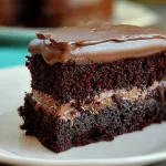 Decadent Chocolate Cake Slice