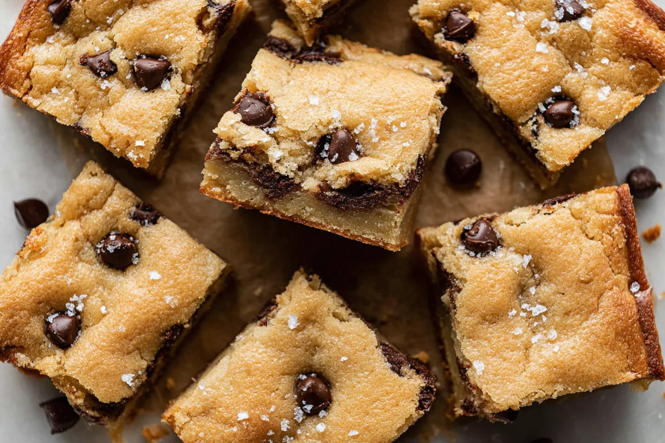 Delicious Chocolate Chip Cookie Bars Fresh from the Oven