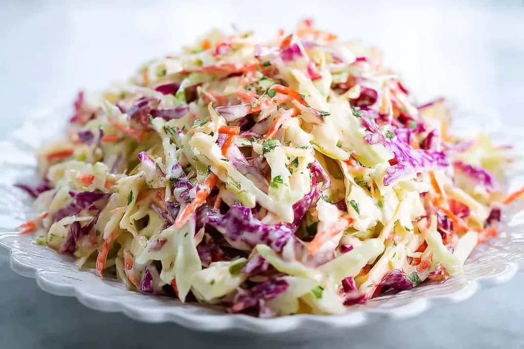 Classic Coleslaw Fresh Ingredients Ready to Serve