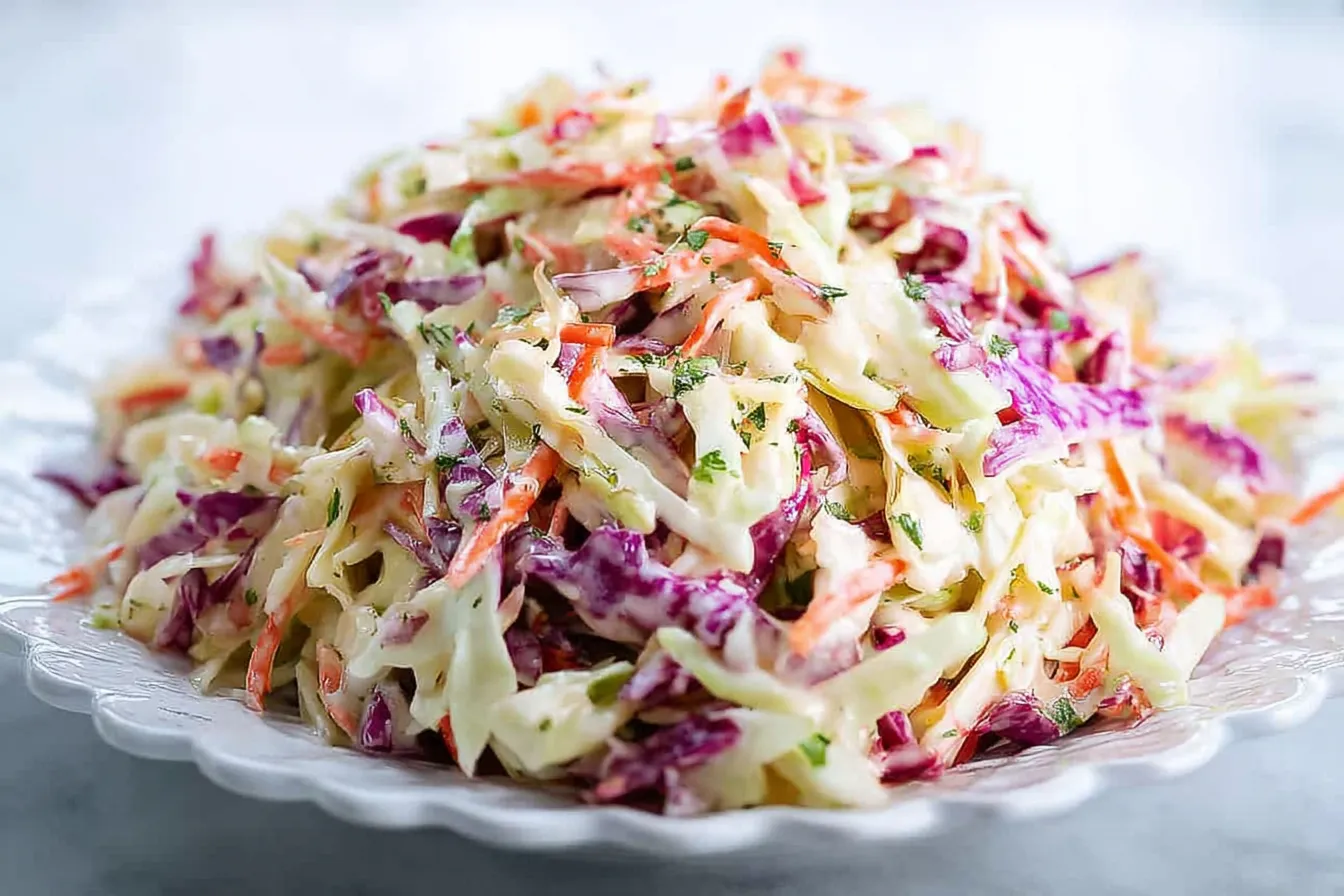 Classic Coleslaw Fresh Ingredients Ready to Serve