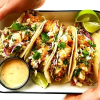 Crispy Baked Fish Tacos with Slaw – A Flavorful Delight Crispy Baked Fish Tacos with Slaw Plated