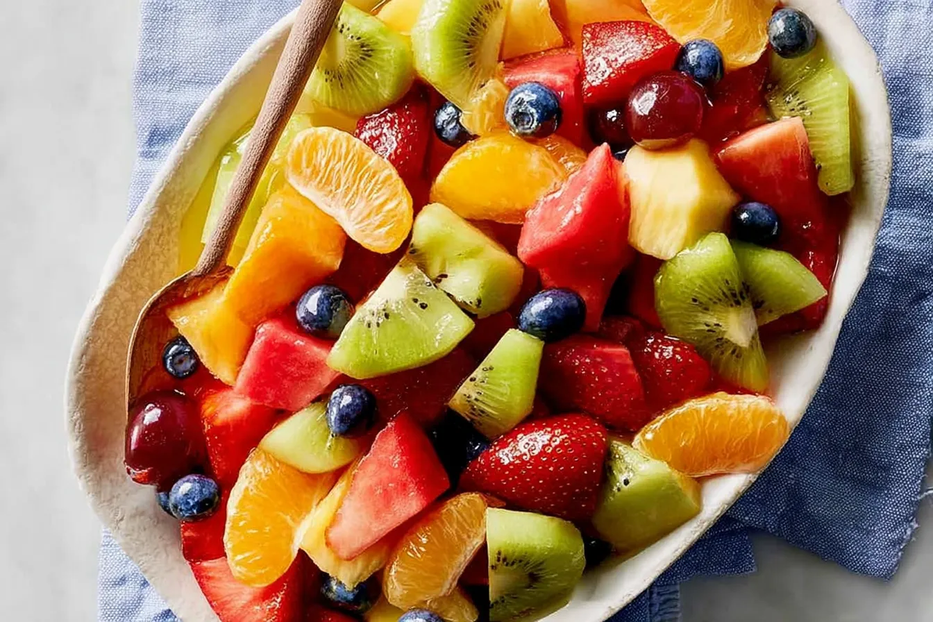 Colorful Fruit Salad in a Bowl