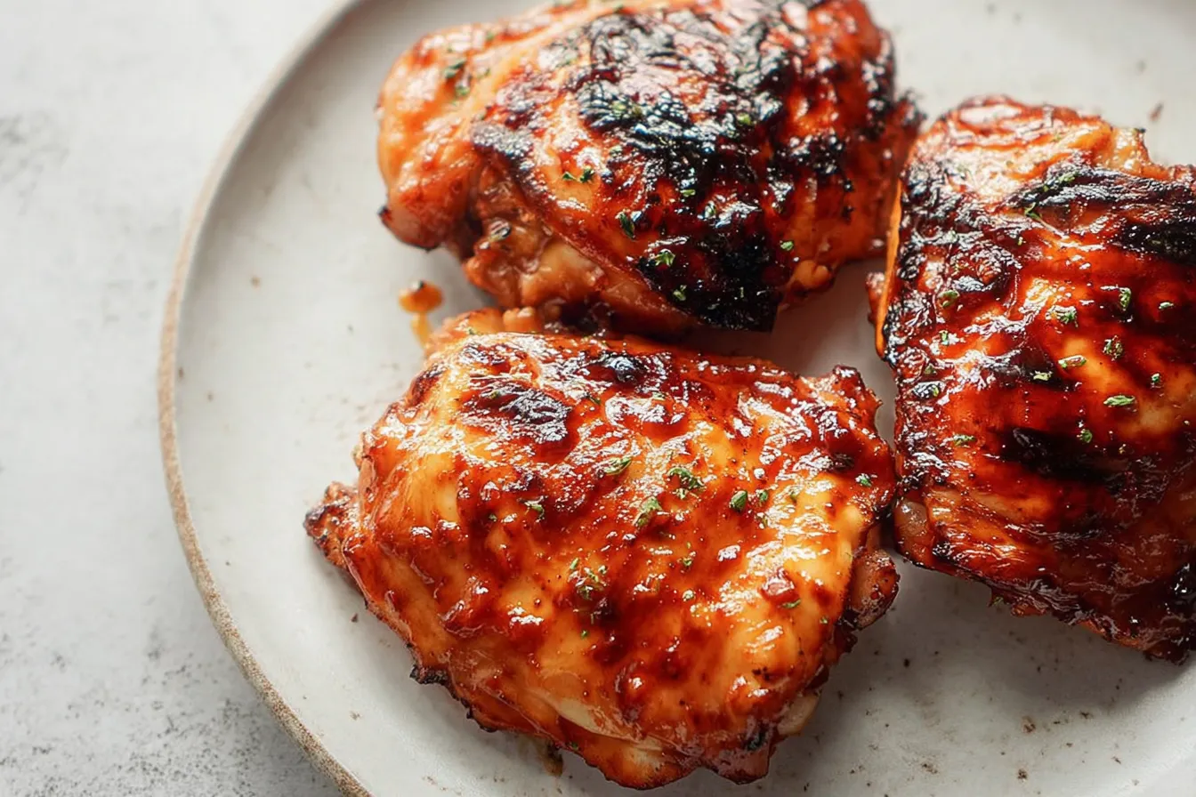 Juicy Grilled BBQ Chicken Thighs on the Grill
