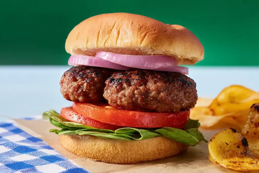 Delicious Grilled Burgers Ready to Serve