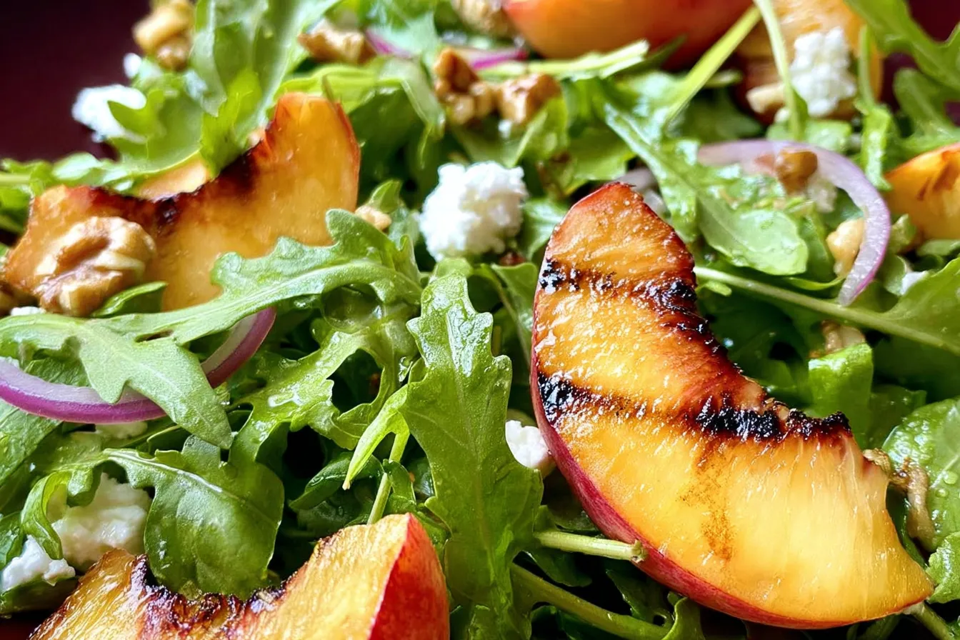 Grilled Peach and Arugula Salad