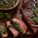 Grilled Steak with Fresh Chimichurri Sauce