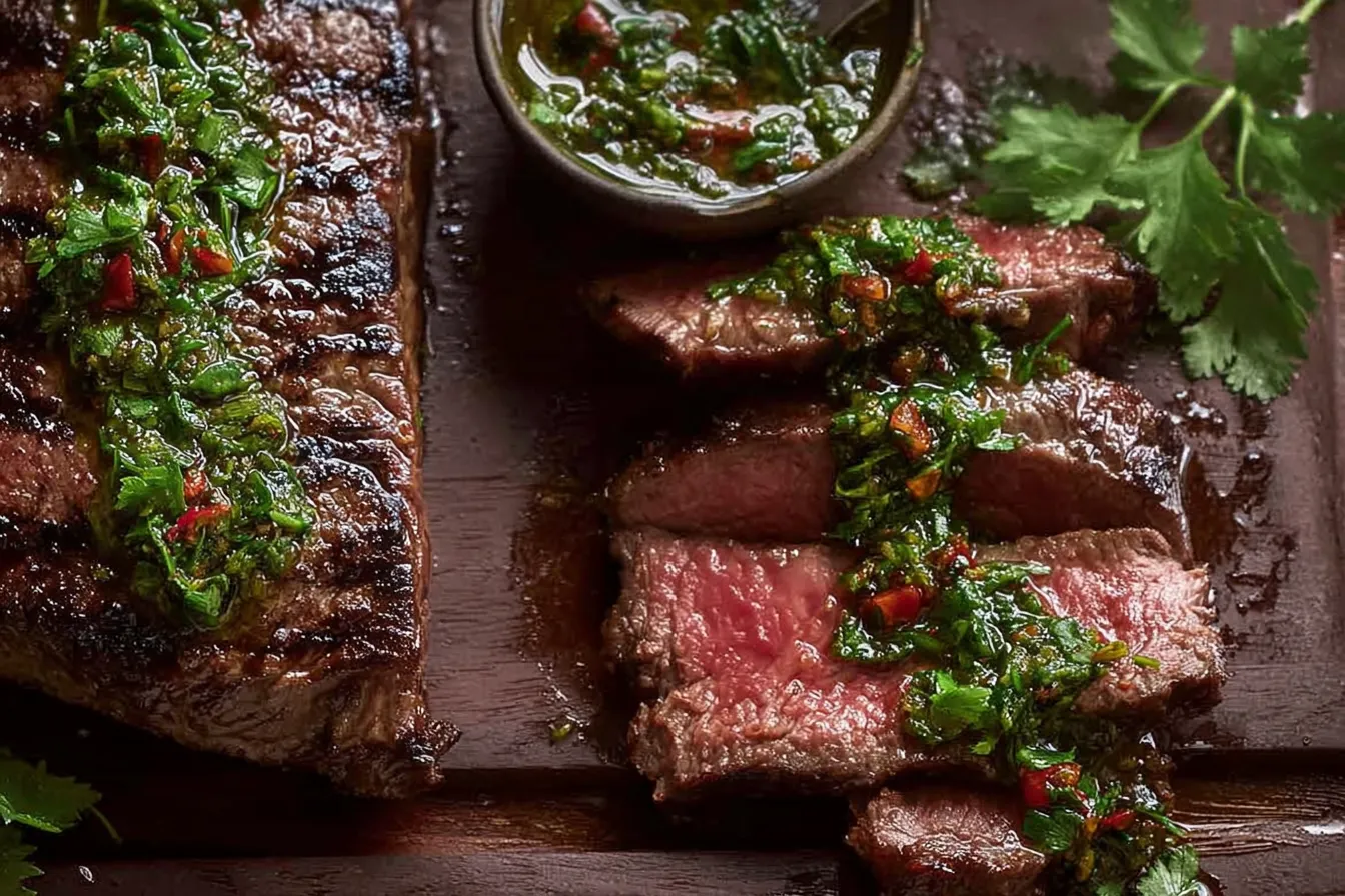 Grilled Steak with Chimichurri Sauce