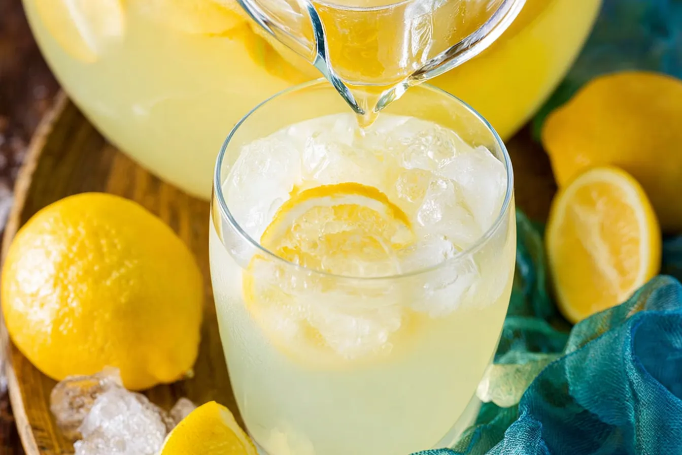 Refreshing Homemade Lemonade in a Glass