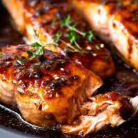 Honey Garlic Grilled Salmon: A Flavorful Delight in Minutes Honey Garlic Grilled Salmon Served on a Plate