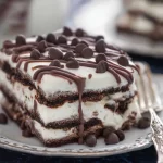 Icebox Cake Slices Served on a Decorative Plate