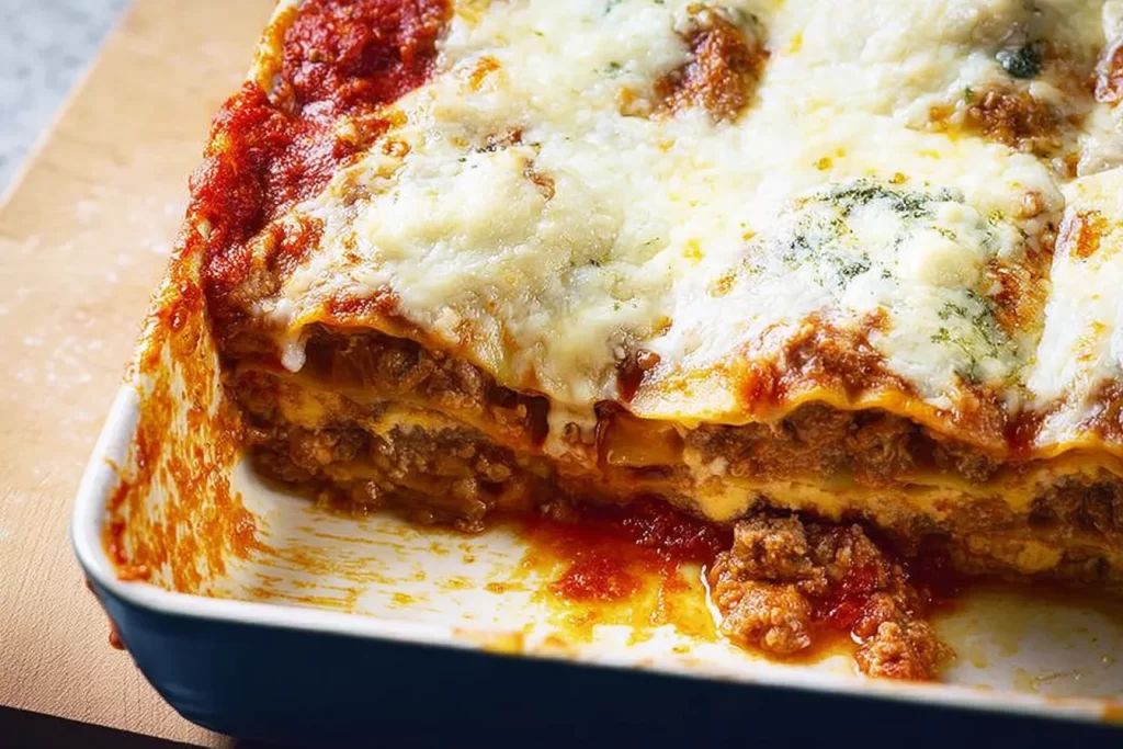 Delicious Homemade Lasagna Fresh Out of the Oven
