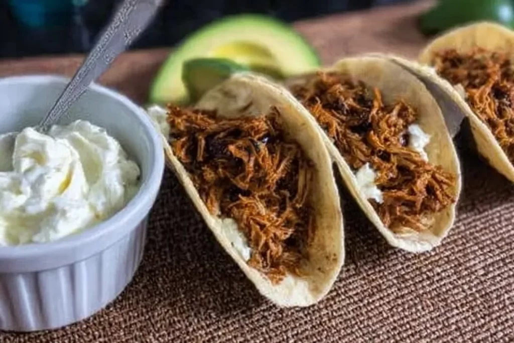 Mouthwatering Leftover BBQ Pulled Pork Tacos on a Plate
