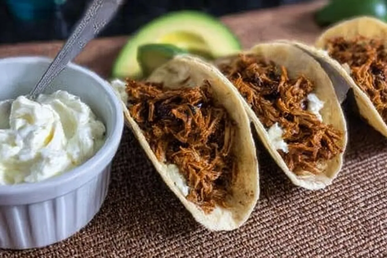 Mouthwatering Leftover BBQ Pulled Pork Tacos on a Plate
