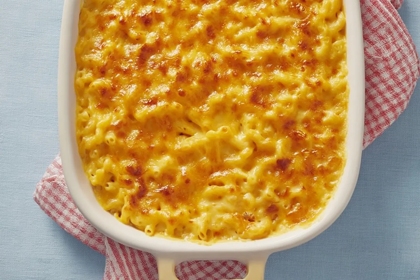 Creamy Macaroni and Cheese in a Baking Dish