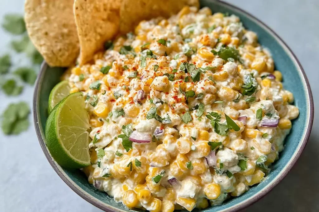 Mexican Street Corn Dip in a Bowl