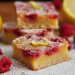 Raspberry Lemon Bars Freshly Baked