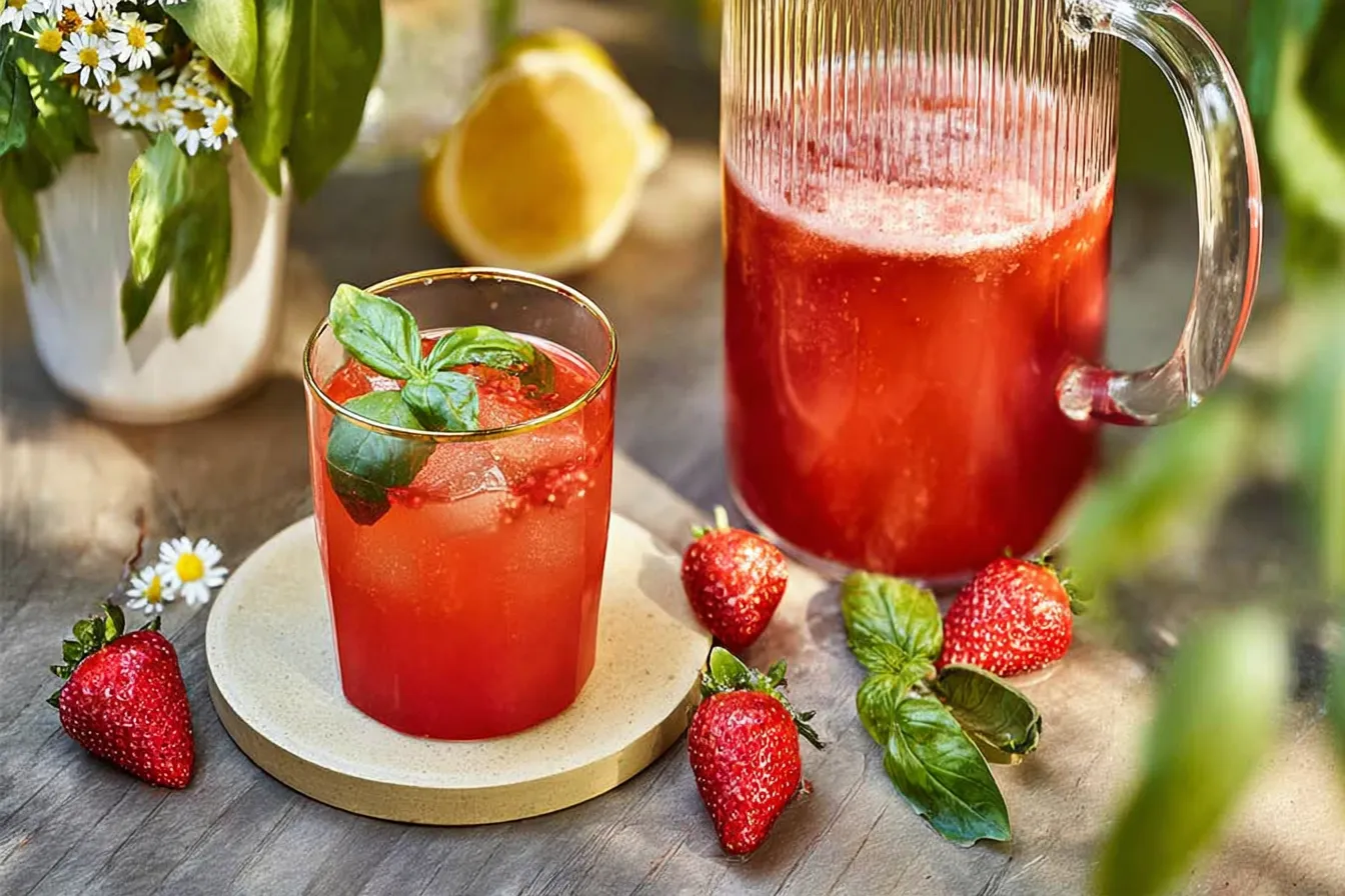 Strawberry Basil Lemonade