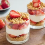 Delicious Strawberry Cheesecake Parfaits Ready to Serve