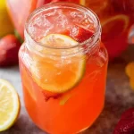 Delicious Homemade Strawberry Lemonade in a Glass