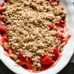 Homemade Strawberry Rhubarb Crisp Fresh From the Oven