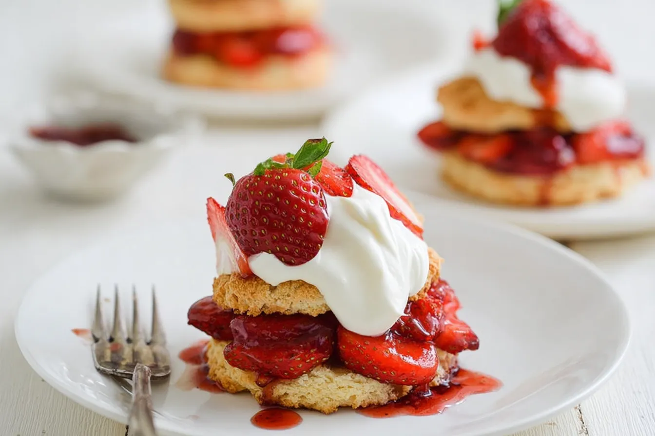 Luscious Strawberry Shortcake with Flaky Biscuits