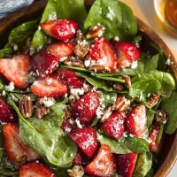 Vibrant Strawberry Spinach Salad in a Bowl