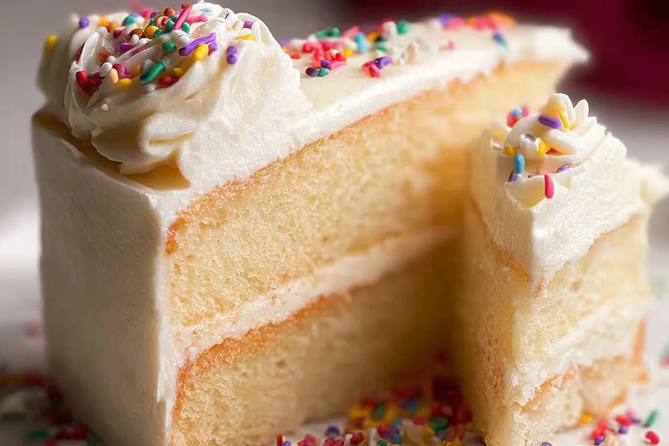 Decadent Vanilla Cake Slices Ready to Enjoy