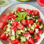 Watermelon Feta Mint Salad Platter - Refreshing Summer Dish