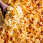 Baked Three-Cheese Mac and Cheese in a Creamy Dish