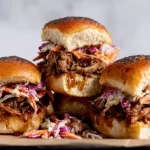 BBQ Pulled Pork Sliders Ready to Serve