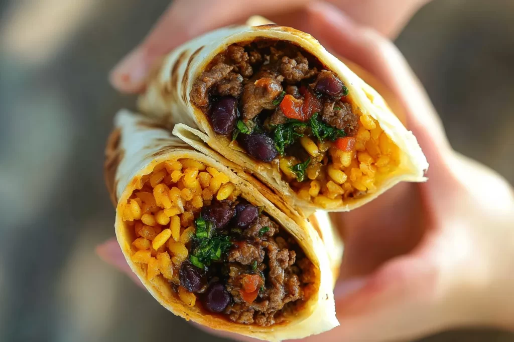 Delicious Beef Burritos Ready to Serve