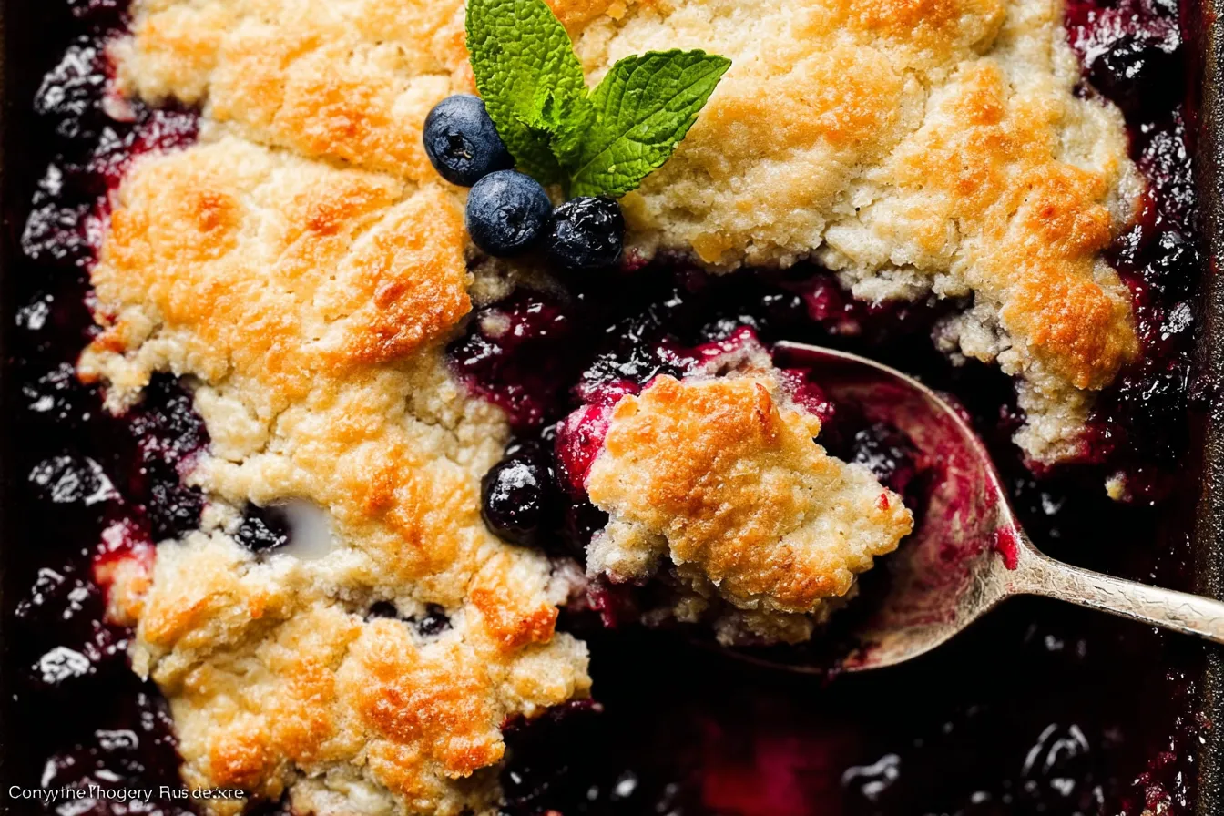 Mouth-Watering Berry Cobbler Fresh from the Oven