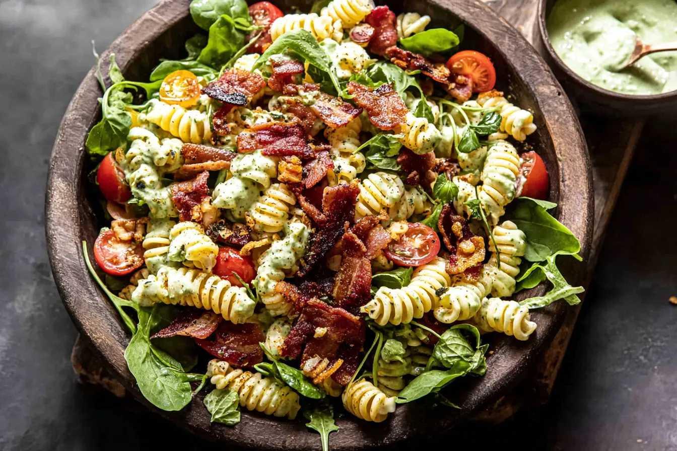 BLT Pasta Salad in a Bowls Ready to Serve