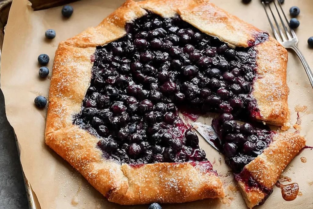 Delicious Blueberry Galette Fresh Out of the Oven