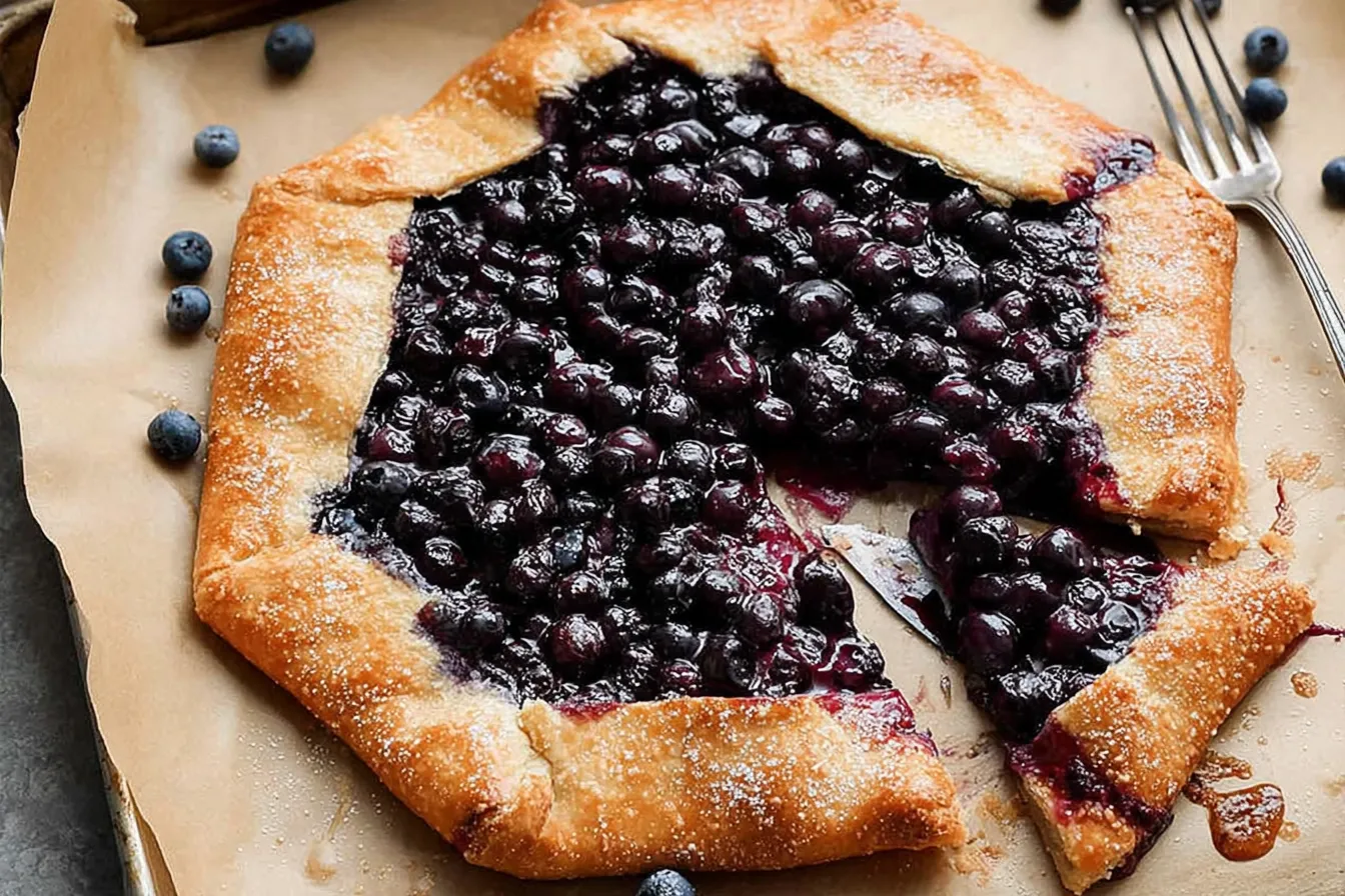 Delicious Blueberry Galette Fresh Out of the Oven