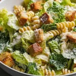 Caesar Pasta Salad with Romaine and Croutons Ready to Serve