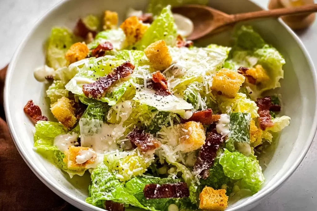 Delicious Caesar Salad with Homemade Dressing