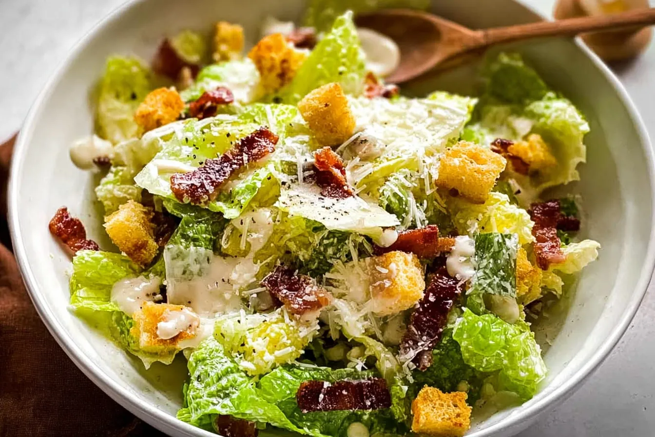 Delicious Caesar Salad with Homemade Dressing