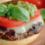 Caprese Hamburger Steak Plated
