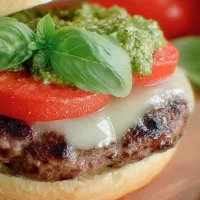 Caprese Hamburger Steak Plated