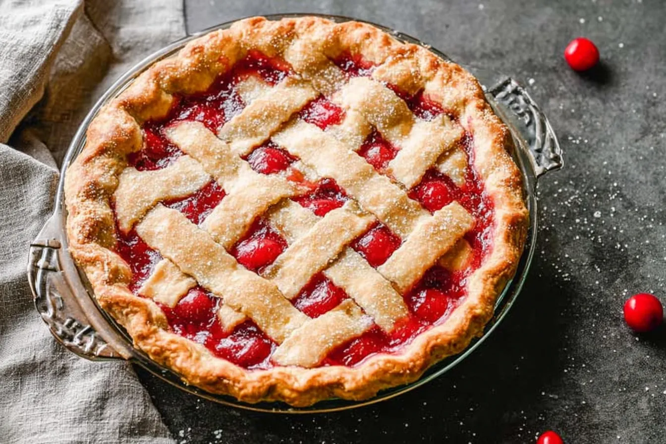 Cherry Pie from Scratch Freshly Baked