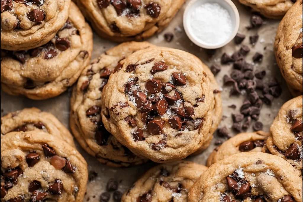 Chewy & Soft Vegan Chocolate Chip Cookies Fresh Out of the Oven