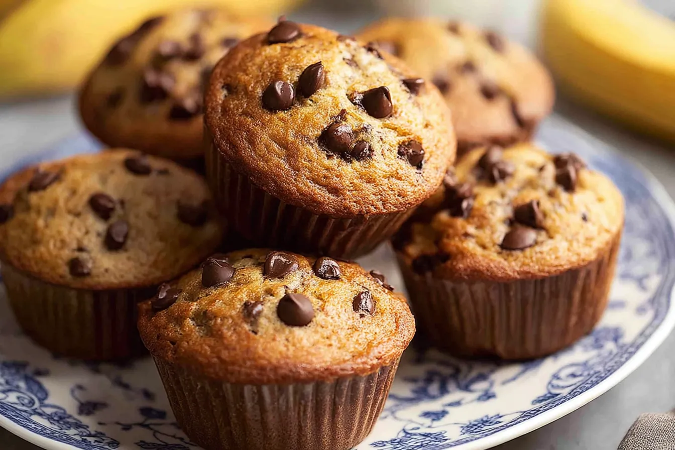 Chocolate Chip Banana Muffins
