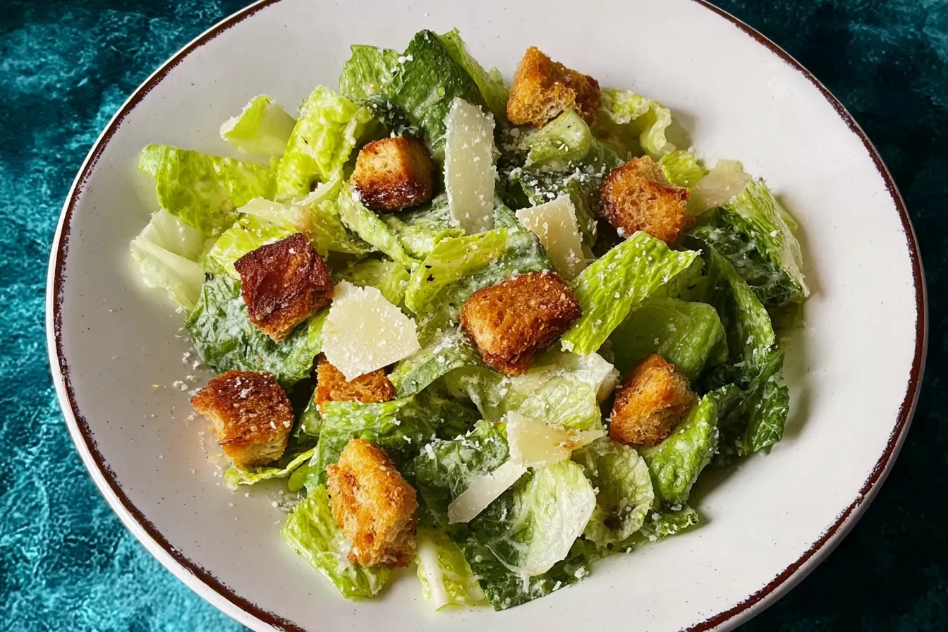 Fresh Classic Caesar Salad with Homemade Dressing